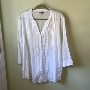 JM Collection button front blouse, size 18, NWT